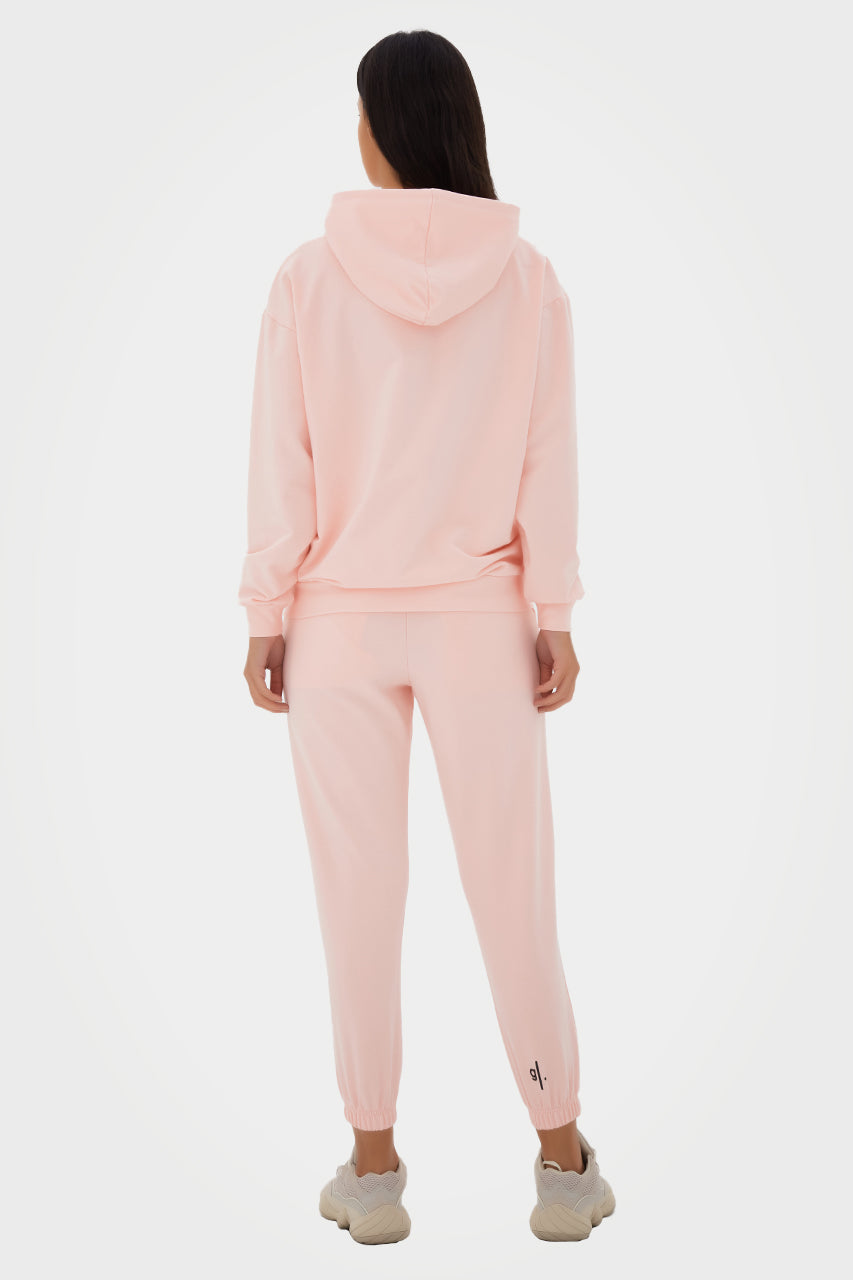 Sweat à capuche zippé oversize en bambou bio pour femme