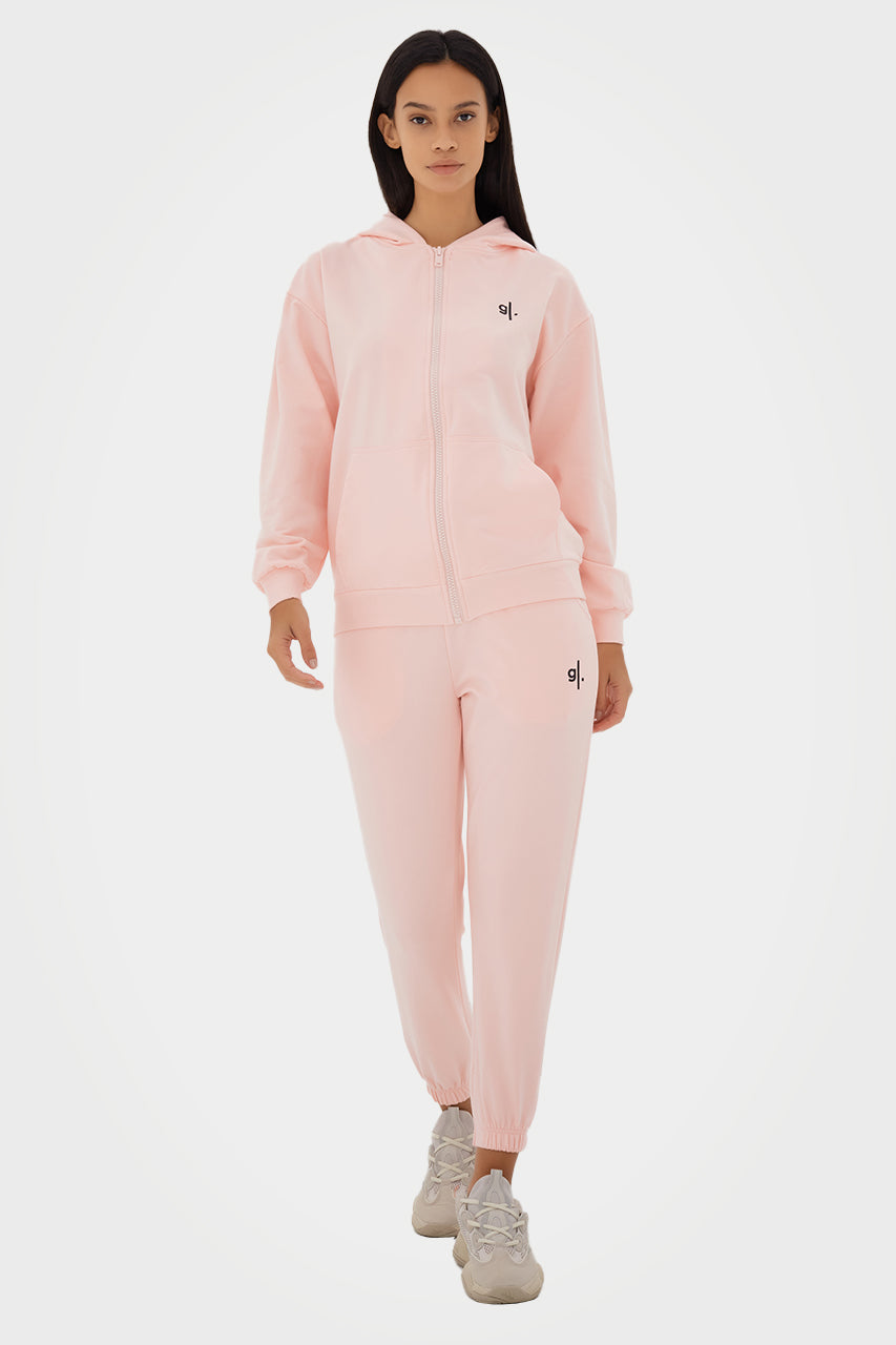 Sweat à capuche zippé oversize en bambou bio pour femme
