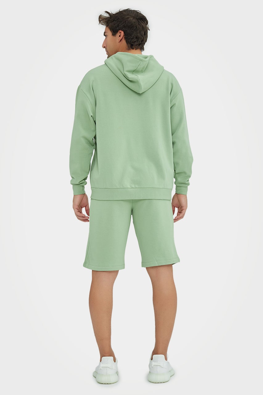 Sweat à capuche zippé oversize en bambou bio pour homme