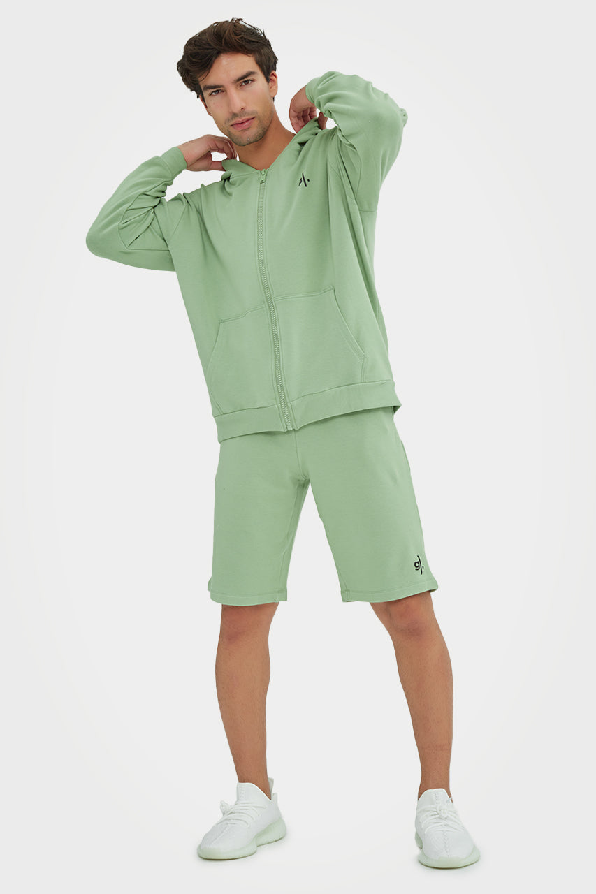 Sweat à capuche zippé oversize en bambou bio pour homme