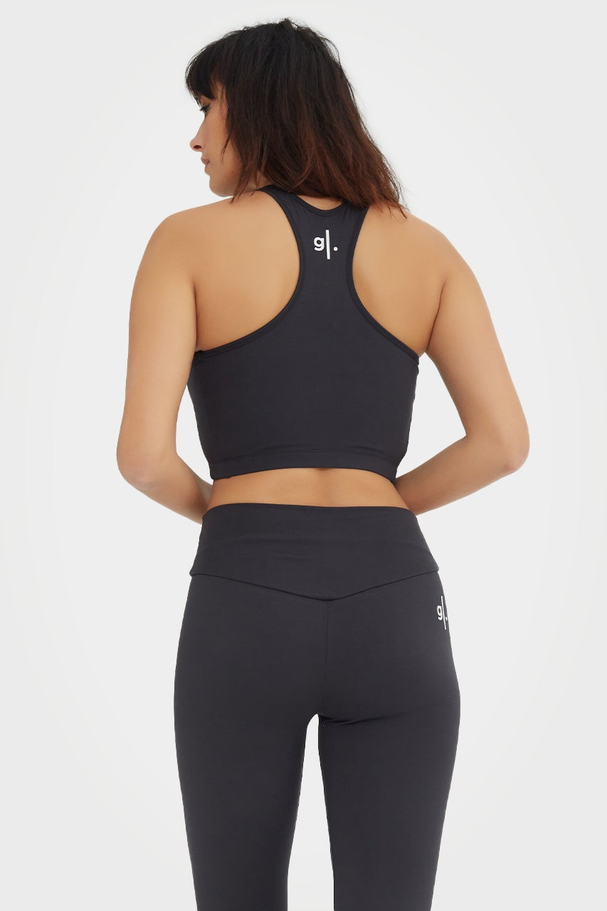 Soutien-gorge de sport durable pour femme, dos nageur, coupe longue
