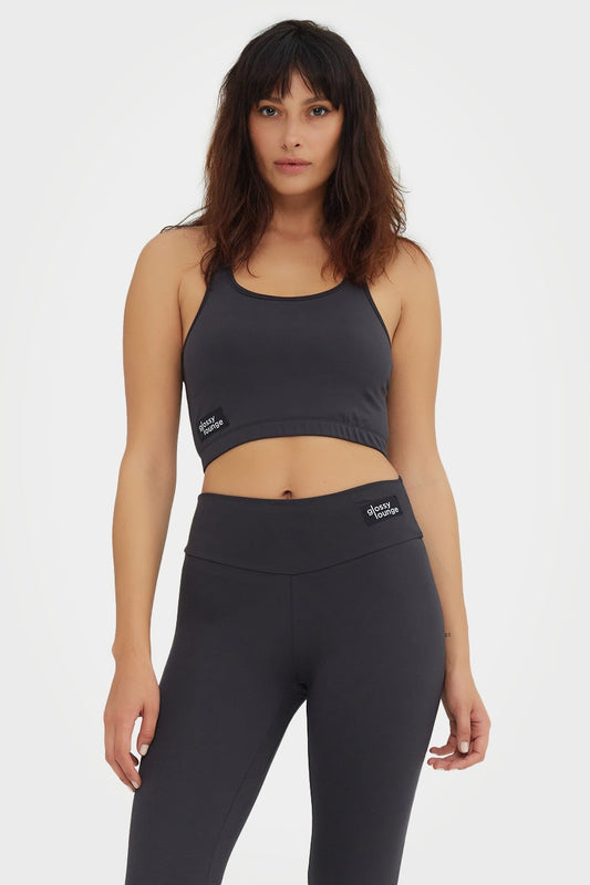 Soutien-gorge de sport durable pour femme, dos nageur, coupe longue