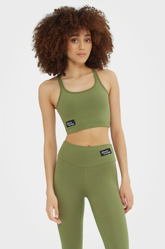 Soutien-gorge de sport durable pour femme, dos nageur, coupe longue