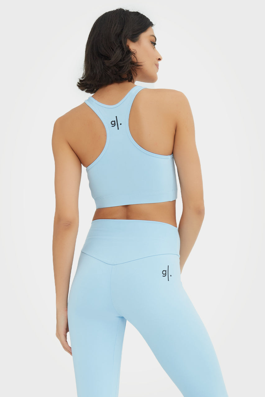 Soutien-gorge de sport durable pour femme, dos nageur, coupe longue