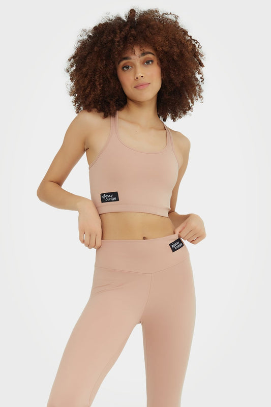 Soutien-gorge de sport durable pour femme, dos nageur, coupe longue