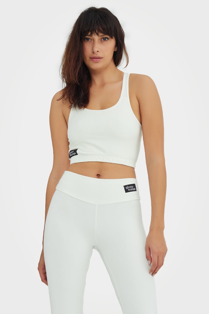 Soutien-gorge de sport durable pour femme, dos nageur, coupe longue