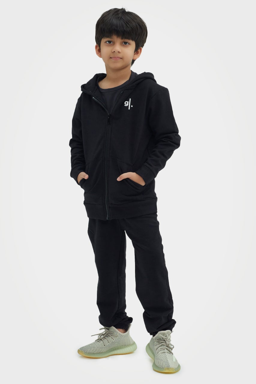 Sweat à capuche zippé confortable en bambou biologique pour garçons