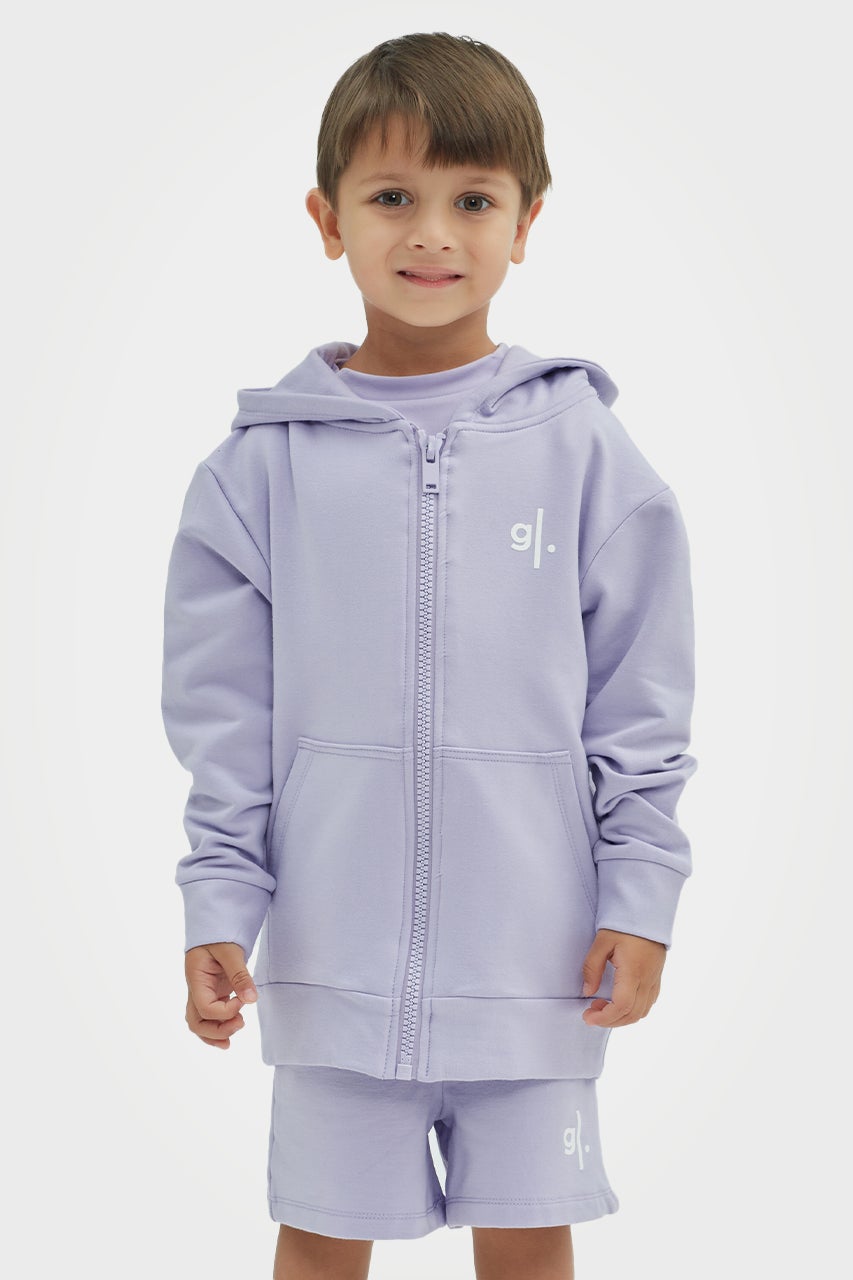 Sweat à capuche zippé confortable en bambou biologique pour garçons