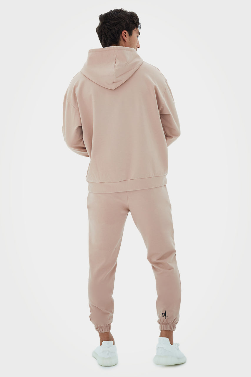 Sweat à capuche zippé oversize en bambou bio pour homme