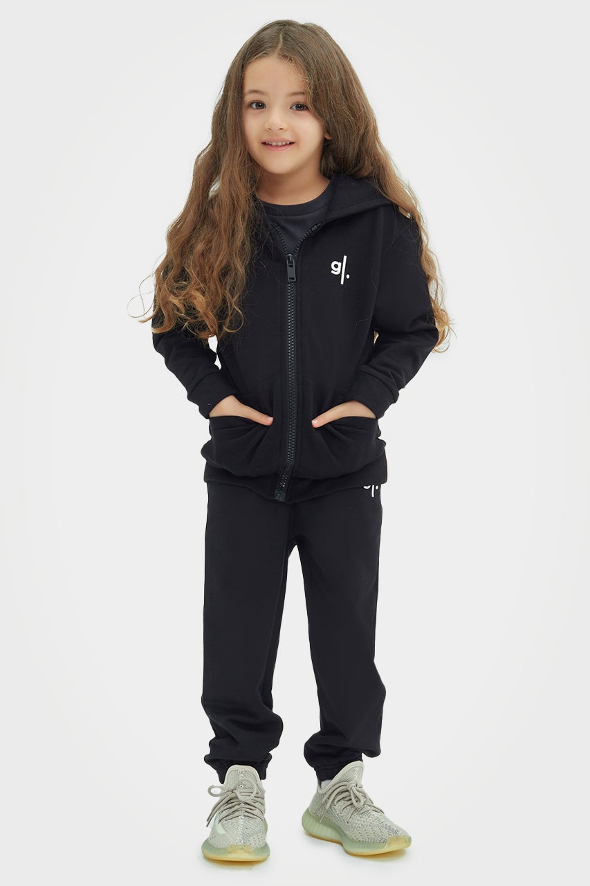 Sweat à capuche zippé en bambou bio pour filles