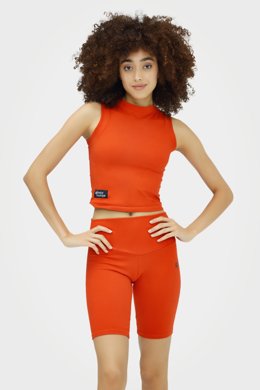 Short cycliste taille haute écoresponsable pour femmes