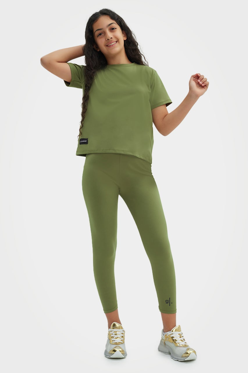 Leggings longs et durables à taille haute pour filles