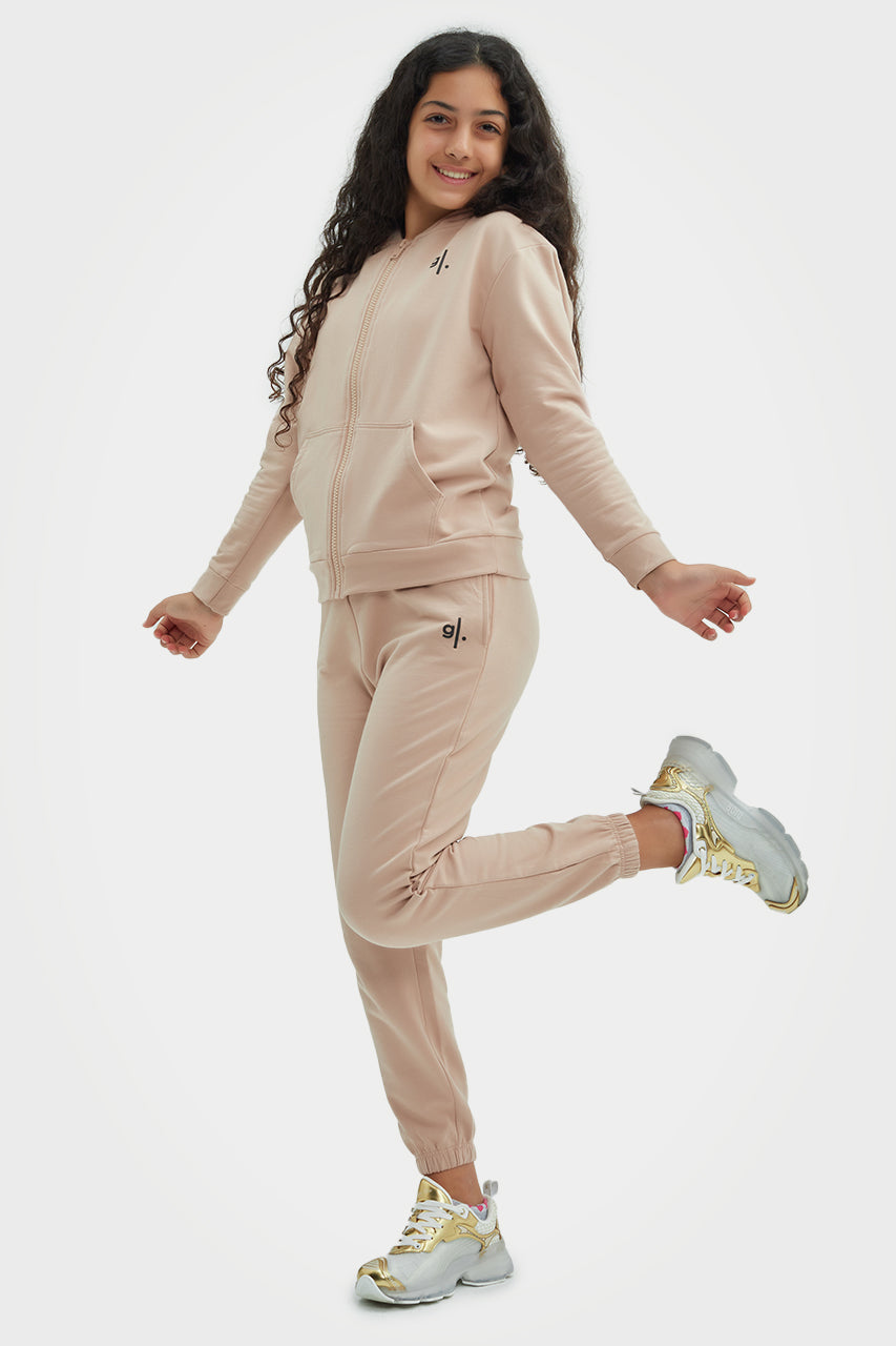 Sweat à capuche zippé en bambou bio pour filles