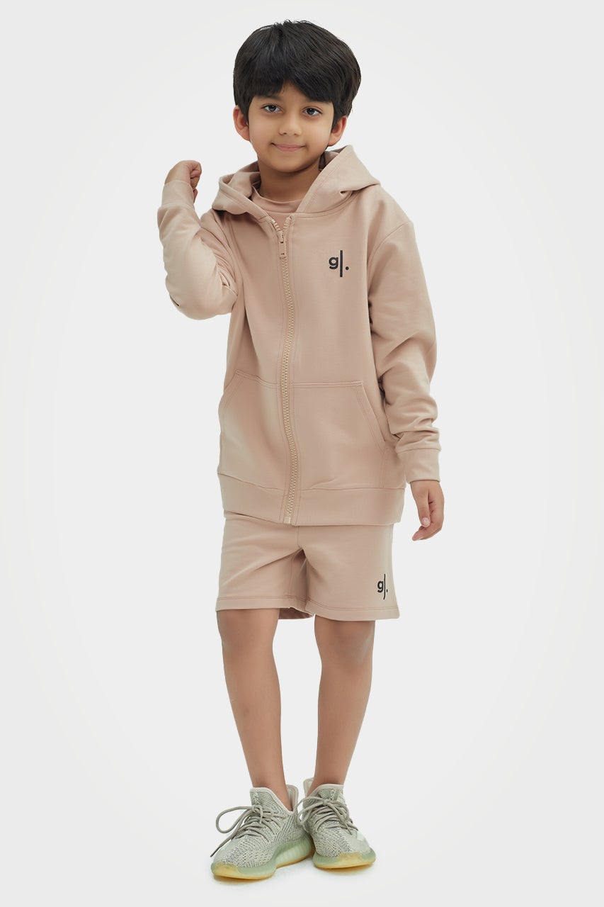 Sweat à capuche zippé confortable en bambou biologique pour garçons