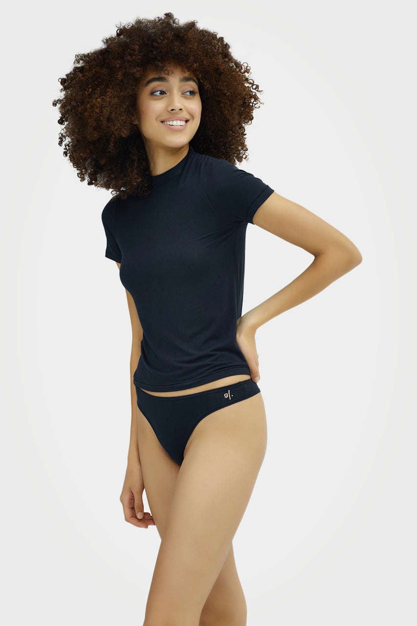 T-shirt moulant en bambou biologique pour femme